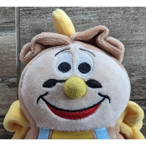 Beauty and the Beast Cogsworth Plush Disney Store 6" Rare Bead Bottom Clock Face - Picture 2 of 15